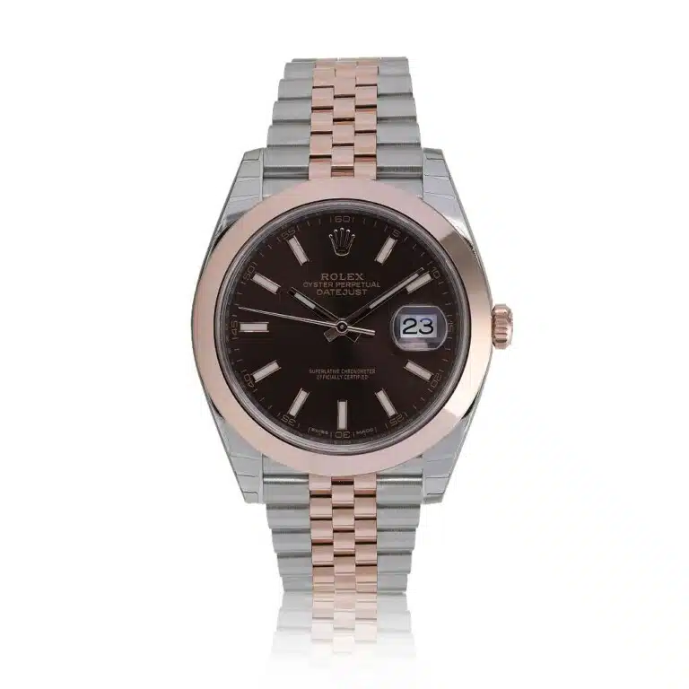 Rolex Datejust 41mm Steel & Rose Gold Watch Chocolate Dial 126301-0002 - 2017 – image 4