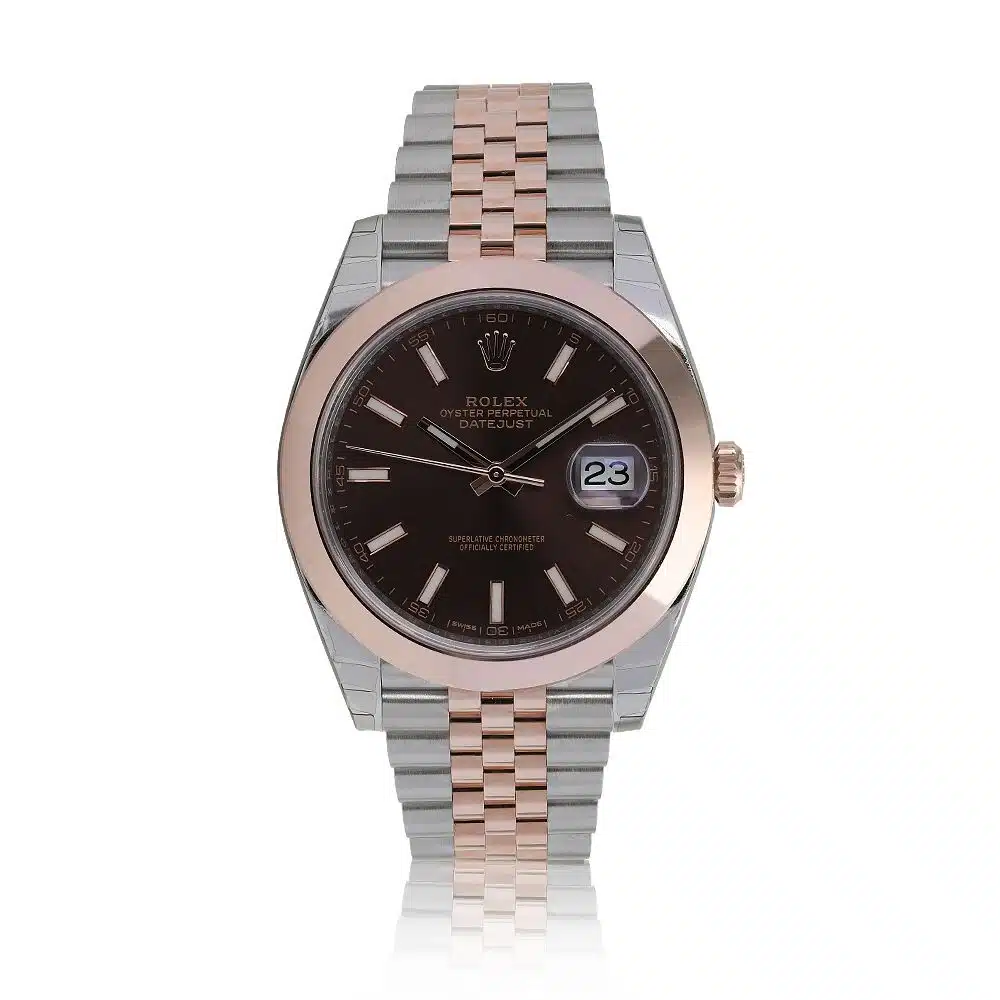 Rolex Datejust 41mm Steel & Rose Gold Watch Chocolate Dial 126301-0002 - 2017 – image 4