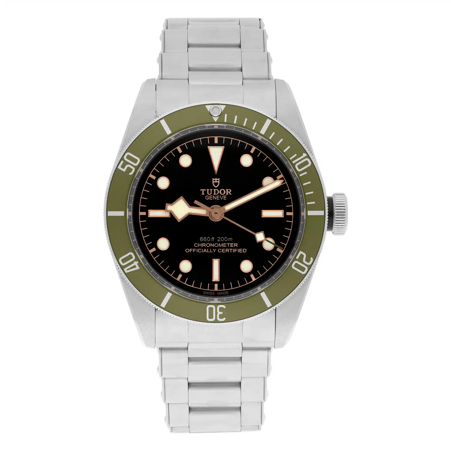 Tudor Black Bay Harrods 79230G Green Bezel Men's Automatic Dive Watch