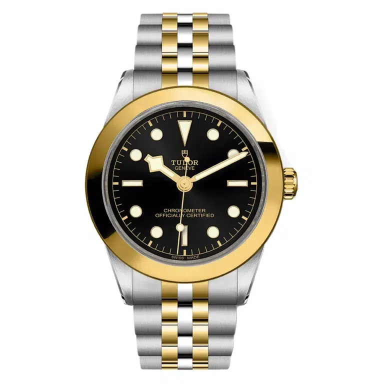 Tudor Black Bay 39mm M79663-0001 Gold & Steel Watch Black Dial