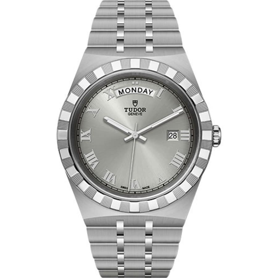 Tudor Royal 41mm M28600-0001 Stainless Steel Watch Silver Roman Dial