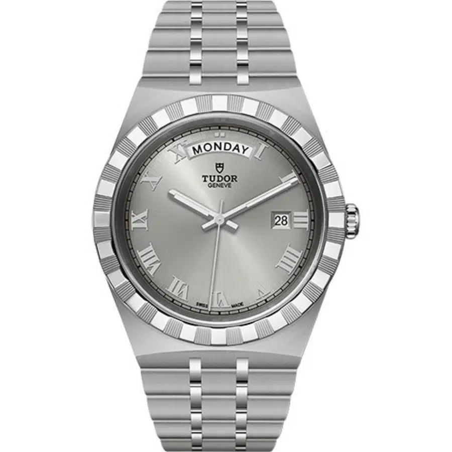 Tudor Royal 41mm M28600-0001 Stainless Steel Watch Silver Roman Dial