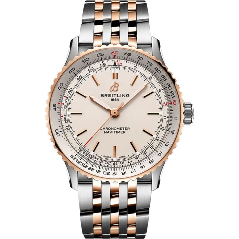Breitling Navitimer 41mm U17329F41G1U1 Stainless Steel and Rose Gold With Silver Dial Automatic Watch 2024