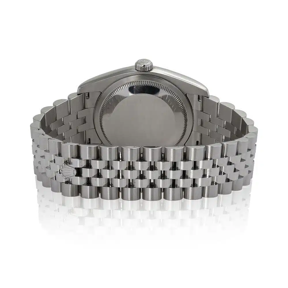 Rolex Datejust 36mm 116234 Steel & White Gold Watch Silver Flower Dial – image 8