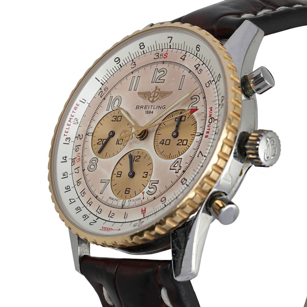 Breitling Navitimer Ivory Dial Leather Strap D30022