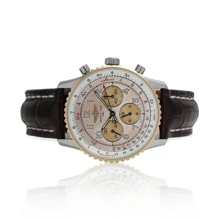 Breitling Navitimer Ivory Dial Leather Strap D30022 – image 6