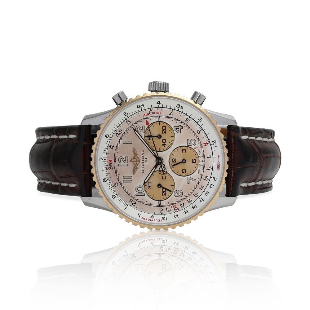 Breitling Navitimer Ivory Dial Leather Strap D30022