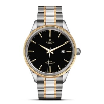 Tudor Style 38mm M12703-0003 Stainless Steel & Yellow Gold Watch Black Index Dial 2024