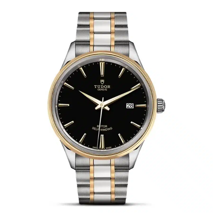 Tudor Style 38mm M12703-0003 Stainless Steel & Yellow Gold Watch Black Index Dial 2024