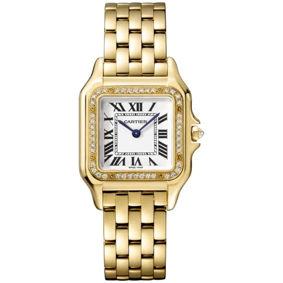 Cartier Panther Midsize WJPN0016 Yellow Gold with Diamond Bezel Silver Roman Dial 2024