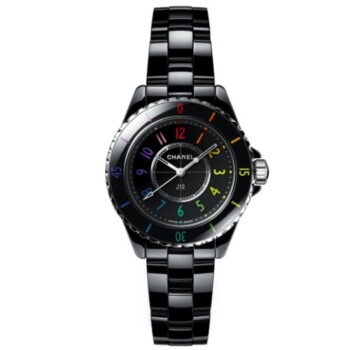 Chanel J12 H7121 Black Ceramic Bracelet and Black Dial 2024