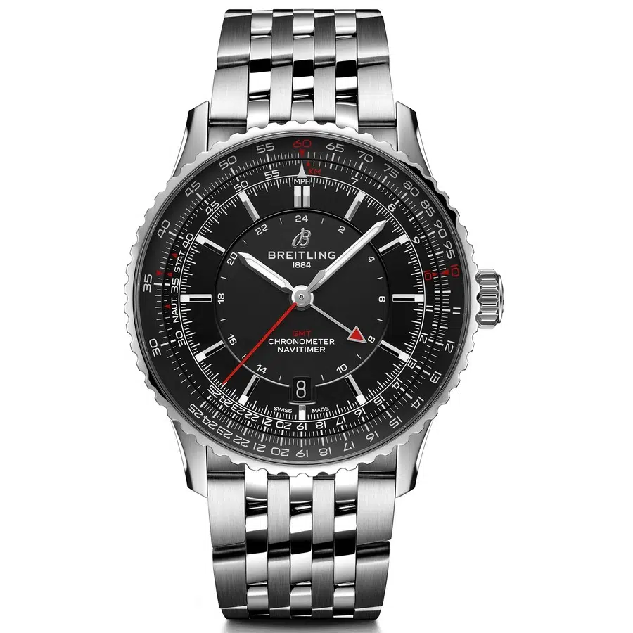 Breitling Navitimer GMT 41mm A32310251B1A1 Stainless Steel with Black Dial Watch 2024