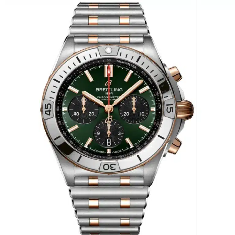 Breitling Chronomat B01 UB0134131L1U1 Rose Gold & Steel With Green Dial