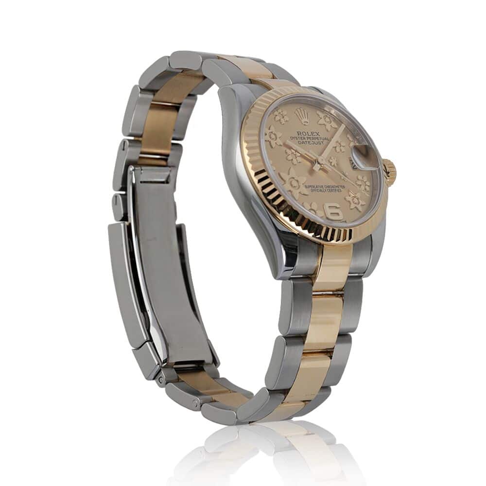 Rolex Datejust 31mm 178273-0093 Champagne Flower Dial Oyster Bracelet Two Tone Watch