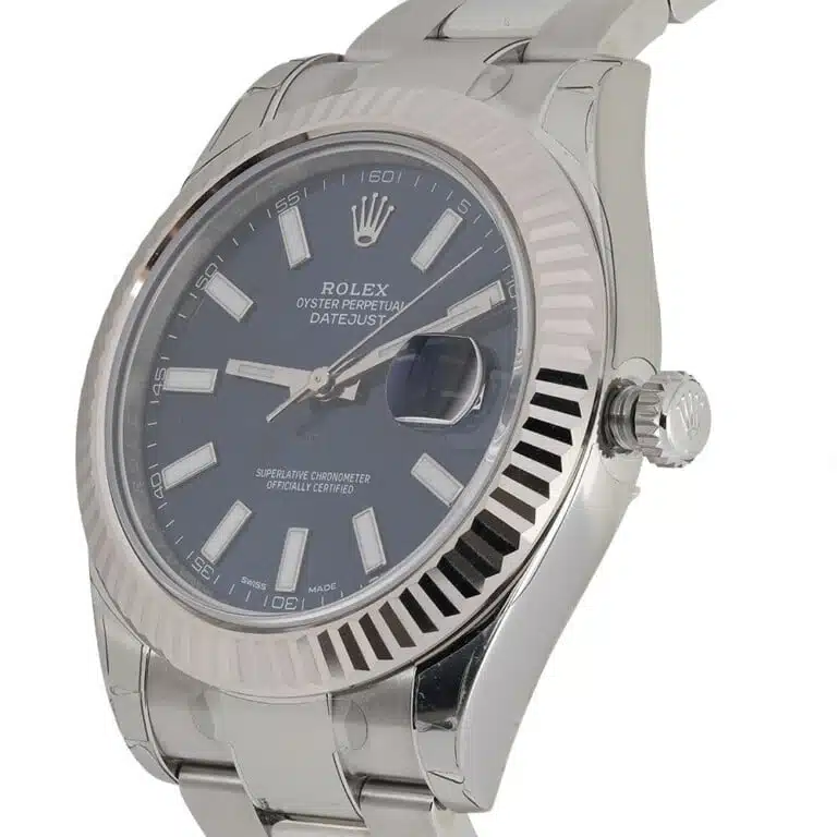 Rolex Datejust II Steel & White Gold Watch Blue Dial 116334 – image 2