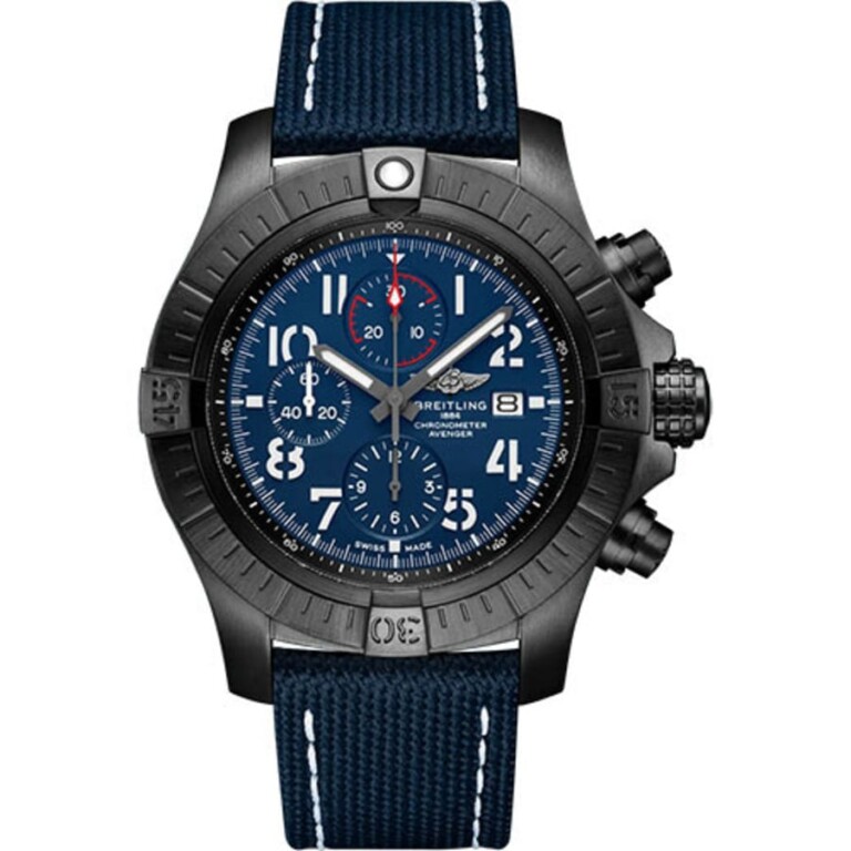 Breitling Super Avenger Chronogragh Night Mission V13375101C1X2 Blue Dial DLC-Coated Titanium 2024