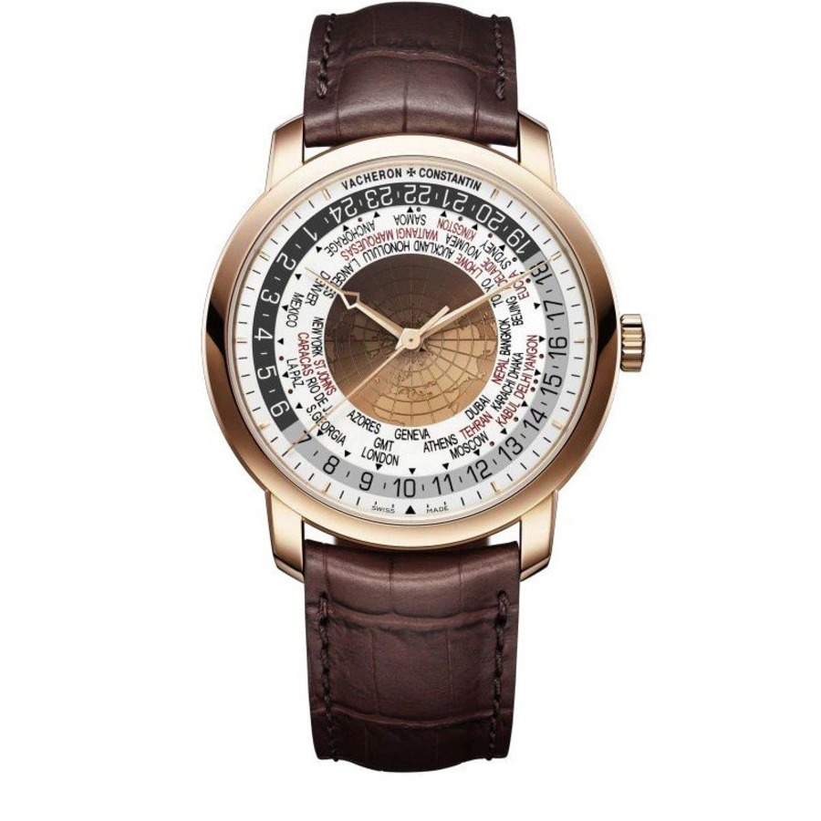 Vacheron Constatin Traditionelle Worldtime 86060/000R-8985 Rose Gold With Brown Leather