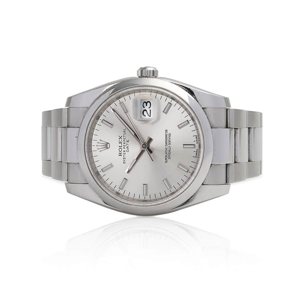 Rolex Date 34mm 115200 Stainless Steel Watch (Silver)