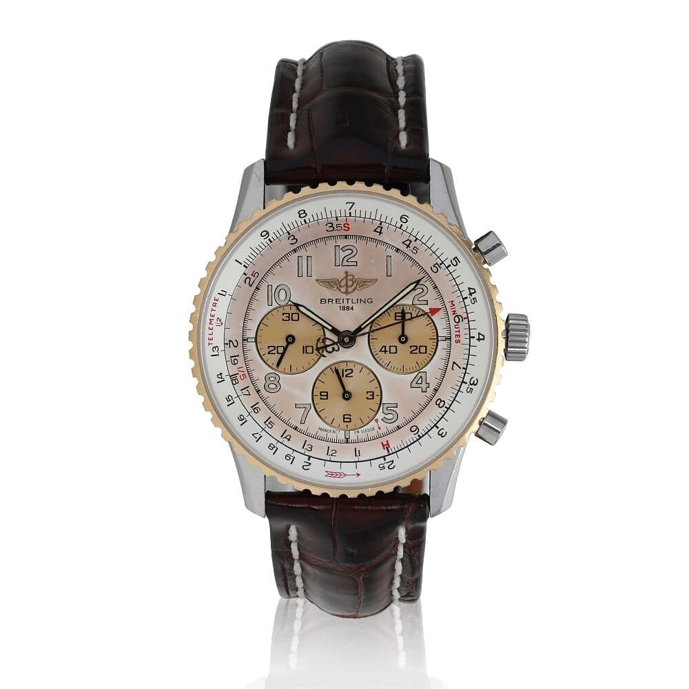 Breitling Navitimer Ivory Dial Leather Strap D30022