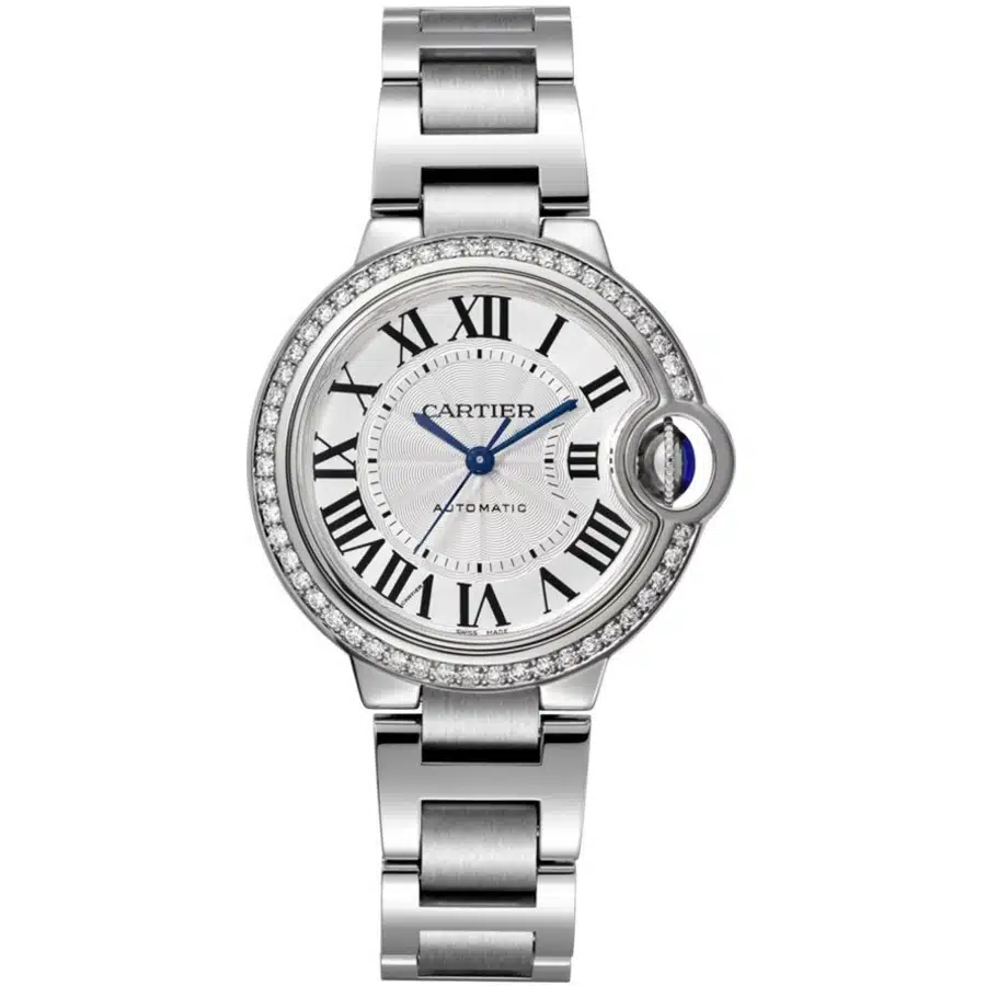 Cartier Ballon Bleu Silver W4BB0016 Stainless Steel 33mm Watch With Silver Dial 2024