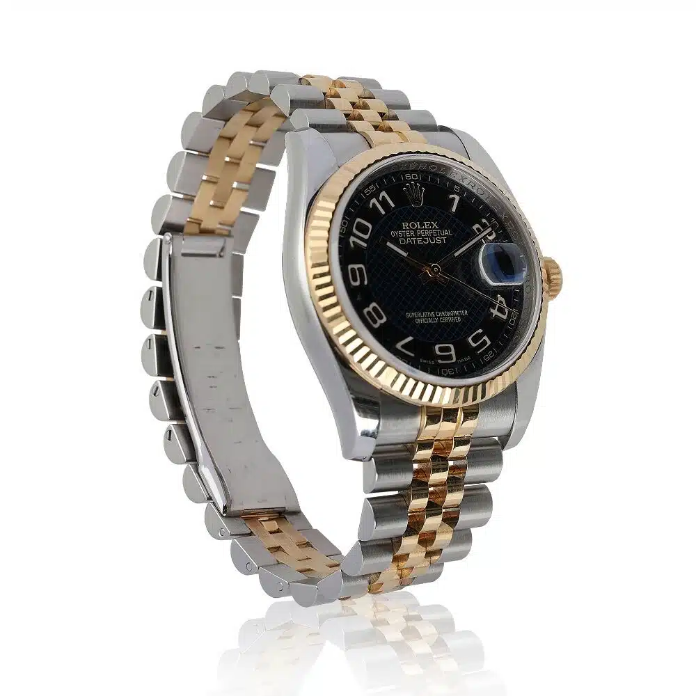 Rolex Datejust 36mm Blue Pattern Arabic Dial 116233 Stainless Steel Two Tone Watch – image 4