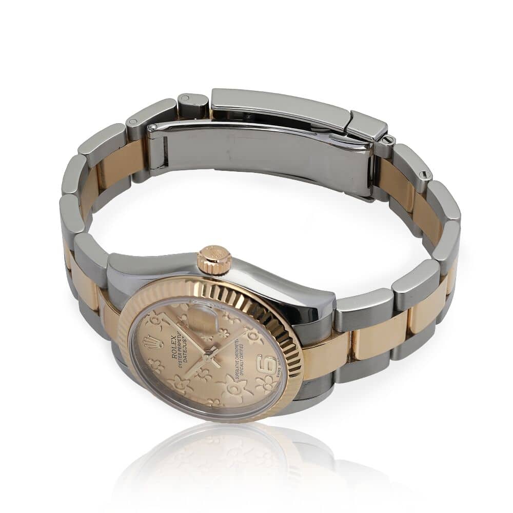 Rolex Datejust 31mm 178273-0093 Champagne Flower Dial Oyster Bracelet Two Tone Watch