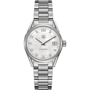 Tag Heuer Carrera Quartz Ladies Watch Diamond Dial 32mm Steel Case 2024