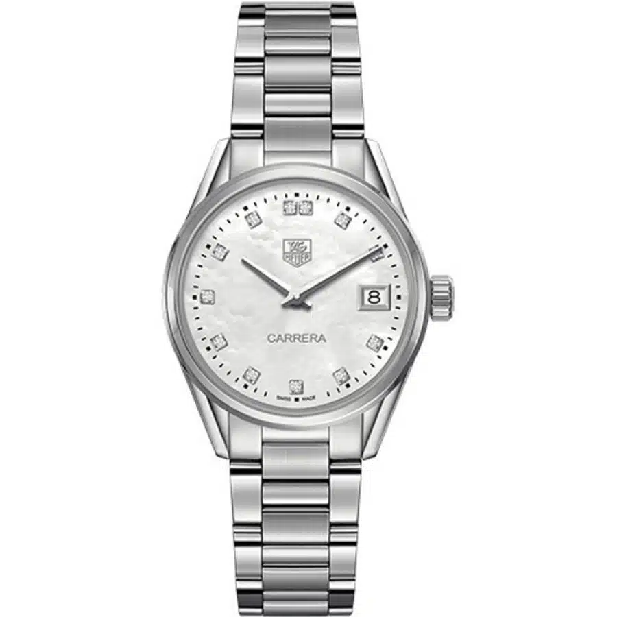 Tag Heuer Carrera Quartz Ladies Watch Diamond Dial 32mm Steel Case 2024