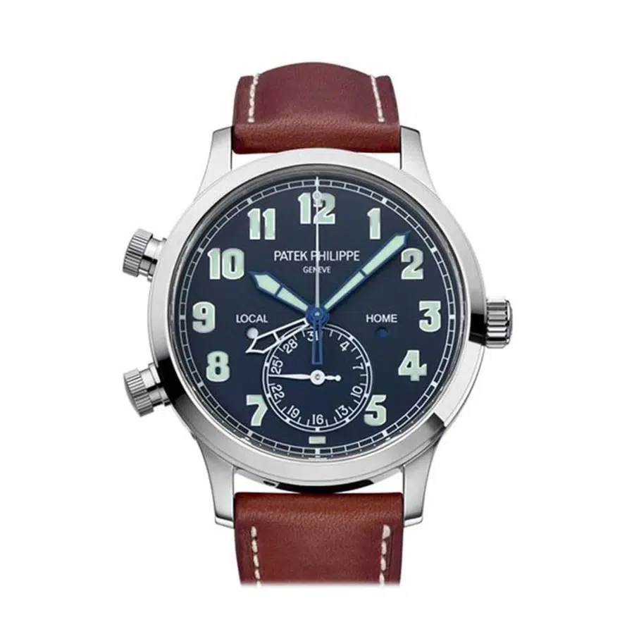 Patek Philippe WG Travel Time 5524G-001 42mm White Gold with Blue Dial Watch
