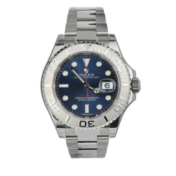 Rolex Yacht-Master 40mm Oyster 116622 Stainless Steel & Platinum Watch Blue Dial 2016