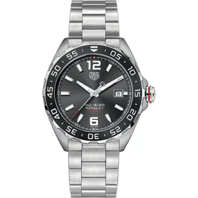 Tag Heuer WAZ2011.BA0842 Formula 1 Silver Tone Steel Bracelet Grey Dial Watch