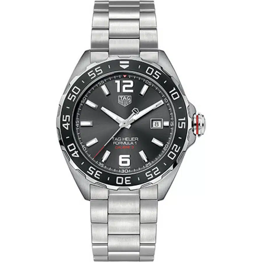 Tag Heuer WAZ2011.BA0842 Formula 1 Silver Tone Steel Bracelet Grey Dial Watch 2024