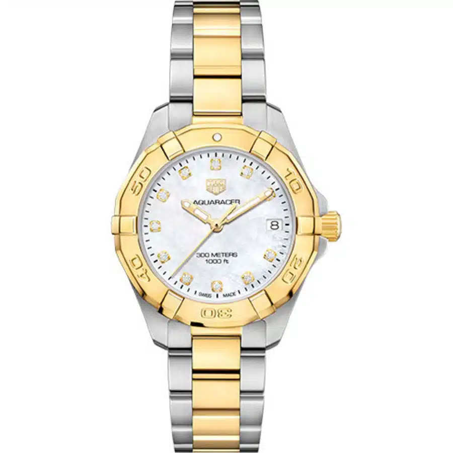 Tag Heuer Aquaracer Date WBD1322.BB0320 Mother of Pearl Diamond Dial Watch 2024