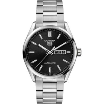 Tag Heuer Carrera Day-Date WBN2010.BA0640 Index Dial Steel Bracelet Watch 2024