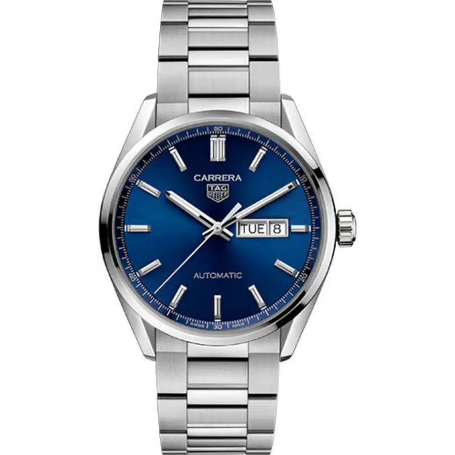 Tag Heuer Carrera Caliber 5 Day Date 41mm Mens Watch WBN2012.BA0640 Blue Dial 2024