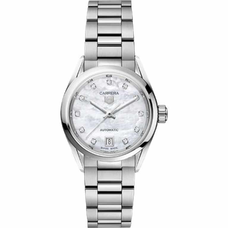 Tag Heuer Carrera WBN2412.BA0621 29mm Stainless Steel With Diamond Set Bezel White MOP Diamond Dial