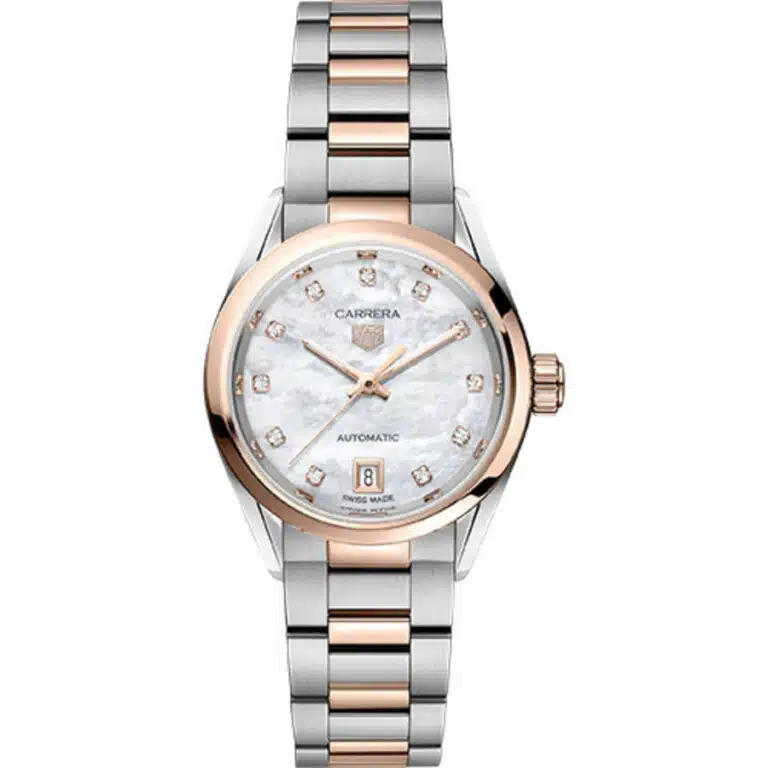 Tag Heuer Carrera WBN2450.BD0569 29mm Stainless Steel & Rose Gold Watch MOP Diamond Dial