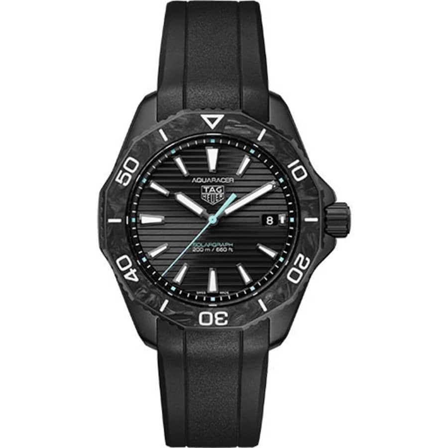Tag Heuer Aquaracer Professional Solargraph 200 WBP1112.FT6199 40mm Black Stainless Steel With Black Rubber Watch Black Index Dial 2024