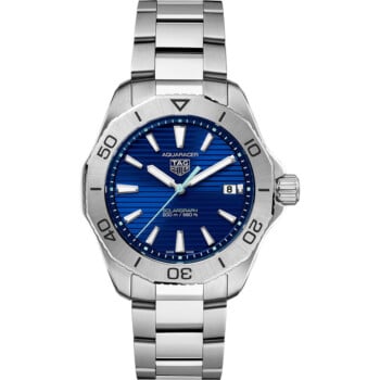 Tag Heuer Aquaracer Professional 200 Solargraph WBP1113.BA0000 40mm Stainless Steel Watch Blue Index Dial