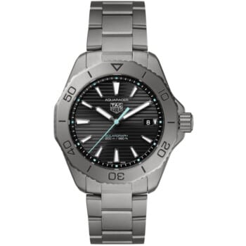 Tag Heuer Aquaracer Professional 200 WBP1180.BF0000 40mm Titanium Watch Black Index Dial