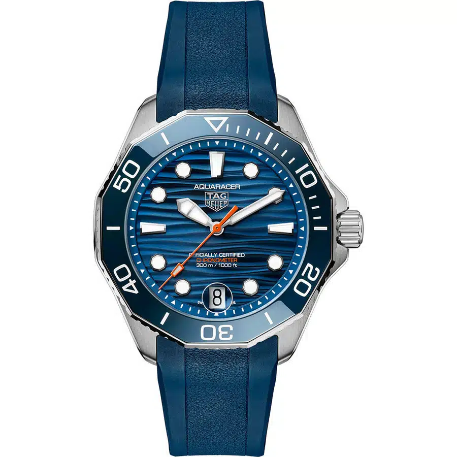 Tag Heuer Aquaracer Professional 300 WBP5111.FT6259 42mm Stainless Steel With Blue Rubber Watch Blue Dial