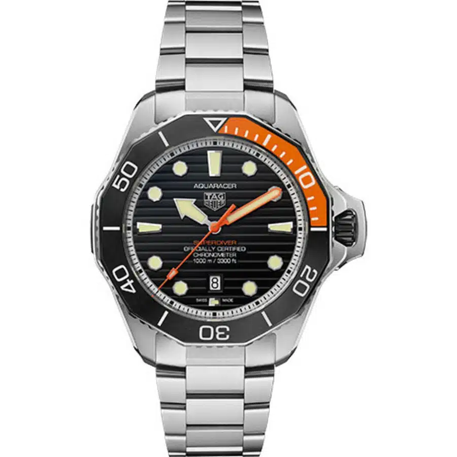 Tag Heuer Aquaracer Professional 1000 Superdiver 45mm WBP5A8A.BF0619 Titanium Watch Black Dial 2024