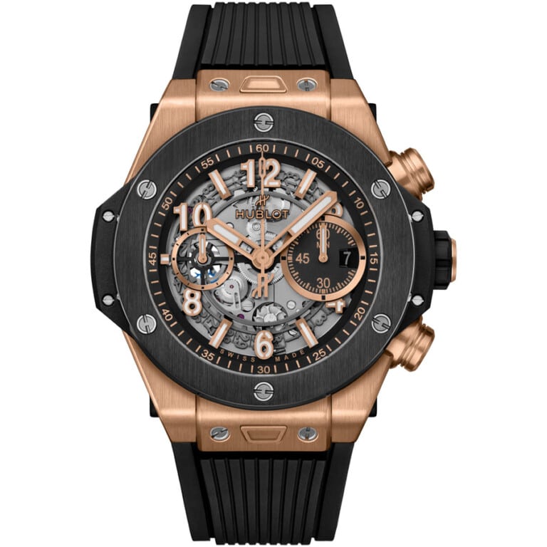 Hublot Big Bang Unico 421.OM.1180.RX rose gold watch, black ceramic bezel