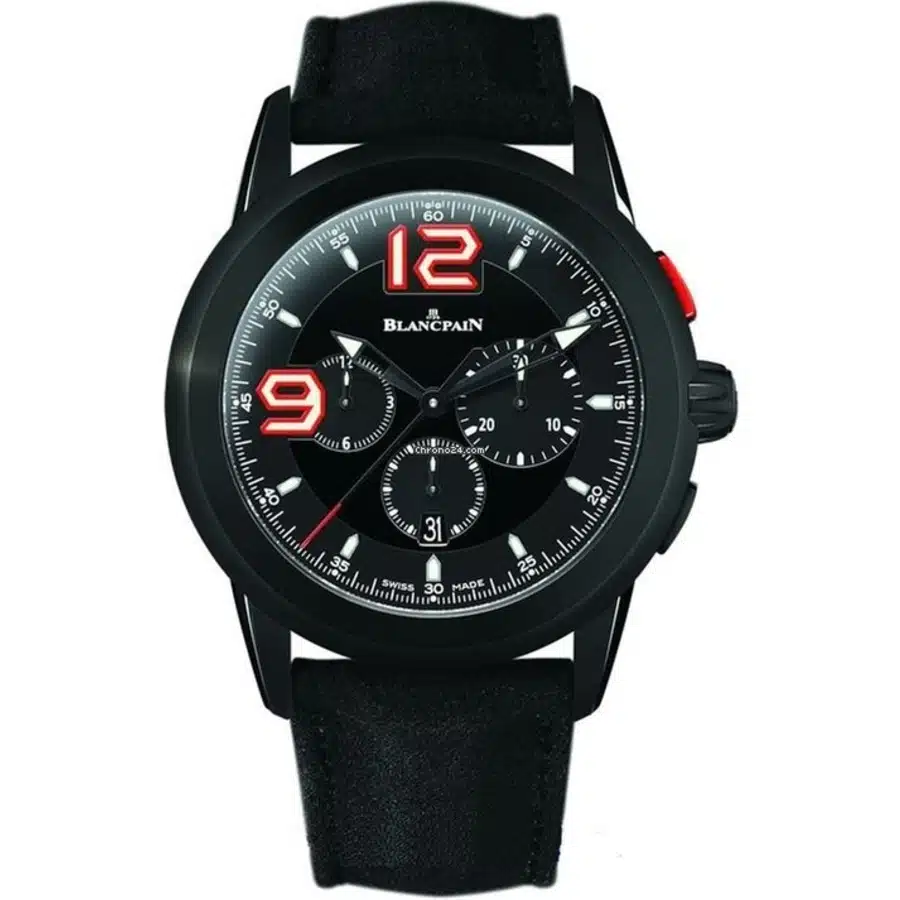 Blancpain L-Evolution "Super Trofeo" Chronogragh 560ST-11D30-52B Black Stainless Steel With Black Alcantara Watch Black Dial