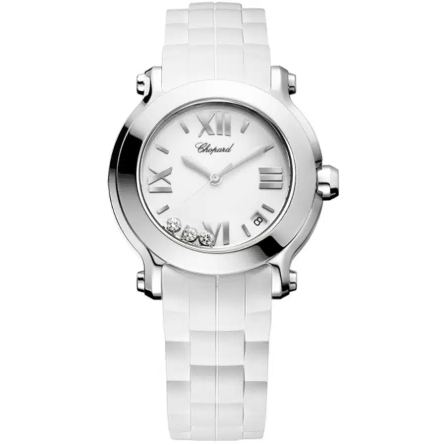 Chopard Happy Sport 278475/3016 Stainless Steel with White Rubber Watch