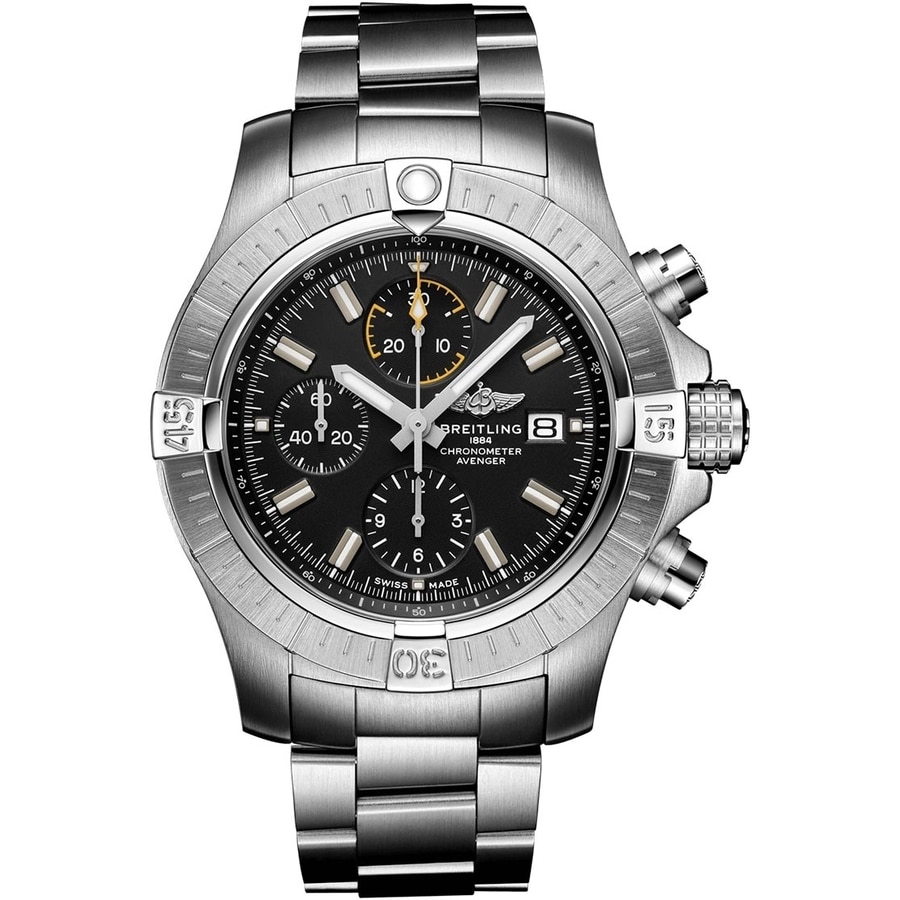 Breitling Avenger A13317101B1A1 Stainless Steel Watch Black Dial