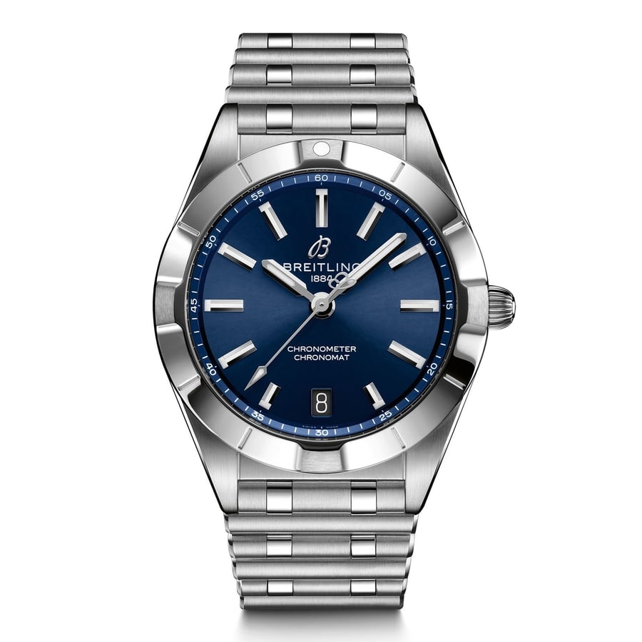 Breitling Chronomat A77310101C1A1 Stainless Steel With Blue Dial Quart Watch 2024