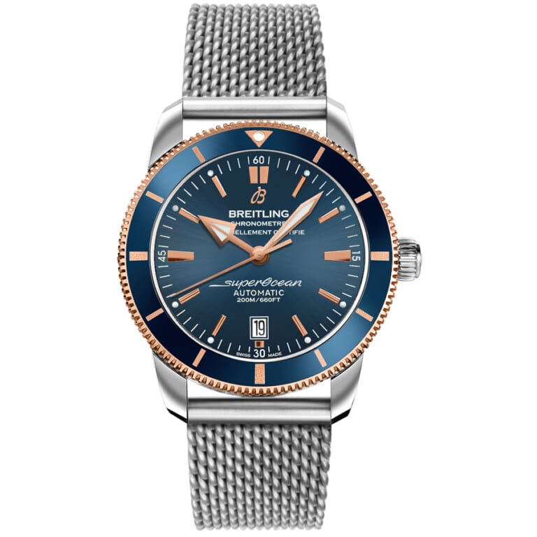 Breitling Superocean Heritage B20 Automatic 42 UB2010161C1A1 Stainless Steel & Rose Gold Watch Blue Dial 2024