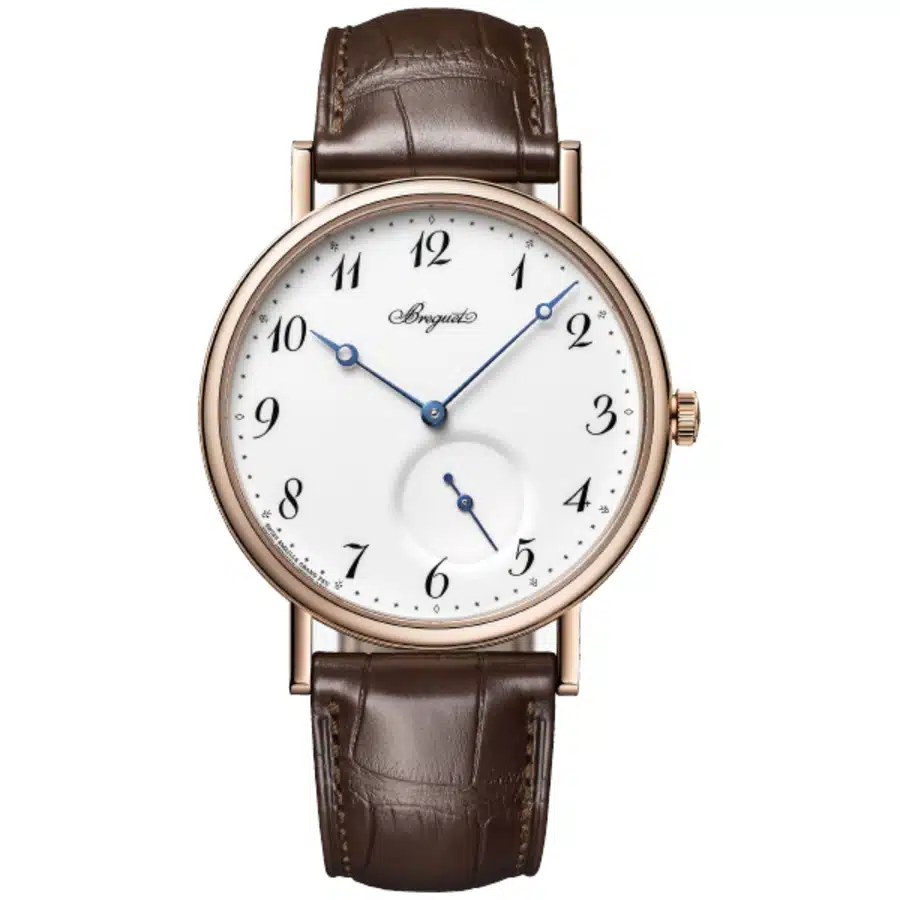 Breguet Classique 7147BR299WU Automtaic Rose Gold With Brown Crocodile Leather Watch White Arabic Dial 2024