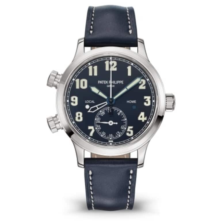 Patek Philippe Complications 7234G-001 white gold watch, blue dial